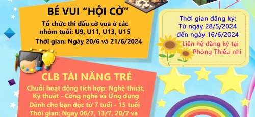 CHƯƠNG TRÌNH SINH HOẠT HÈ NĂM 2024