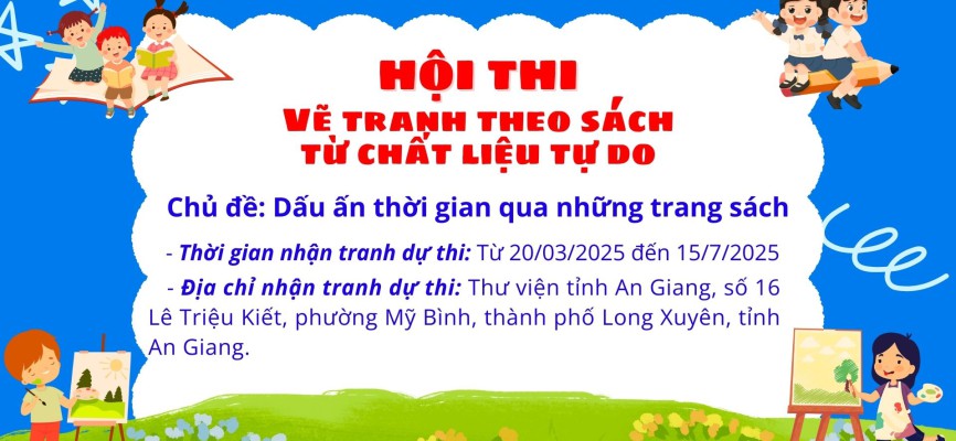 Hội thi Vẽ tranh theo sách từ chất liệu tự do